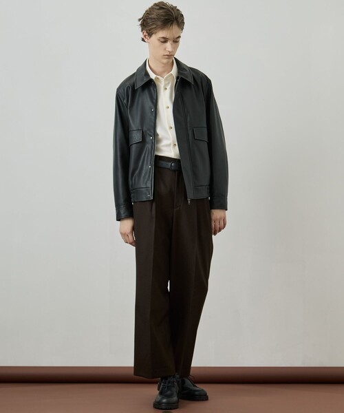 UNITED TOKYO（ユナイテッドトウキョウ）の「ウールフラノ  2タックストレートパンツ（その他パンツ・メンズ・ブラウン/ダークグレー/チェック・1/2）」の6枚目の写真