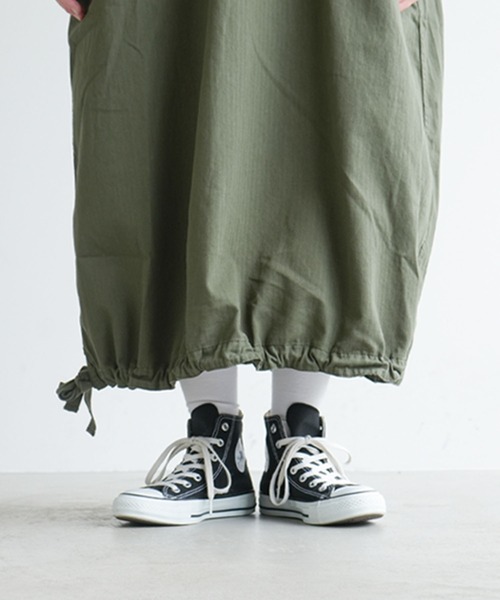 希少⭐️キャピタル　オールインワン　ワンピース　ヘリンボーン　ジップ　カーキ　S soulberry（ソウルベリー）の「はちみつ堂のピンタックなワンピース