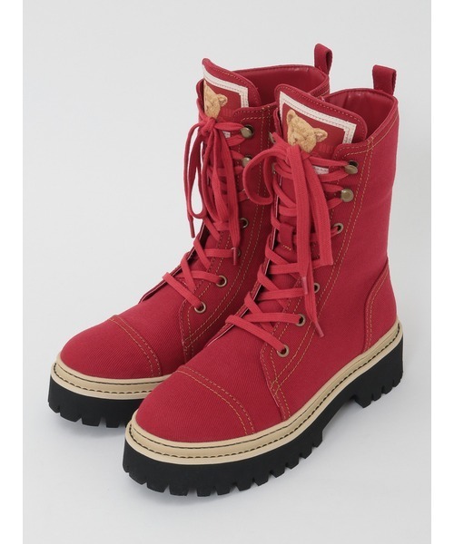 セール】顔くまネーム使い編み上げブーツ（ブーツ）｜PINK HOUSE