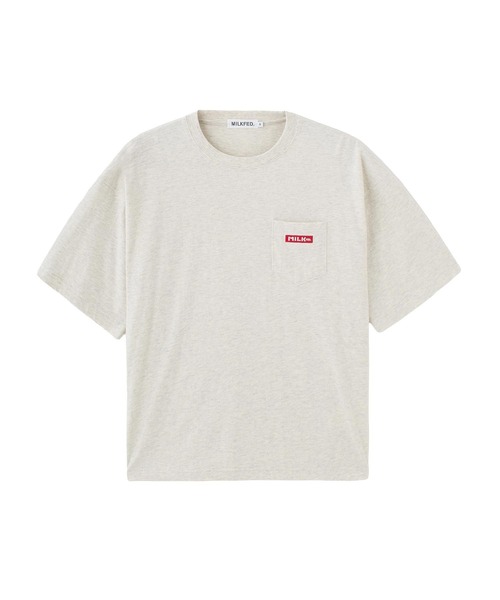 MILKFED.(ミルクフェド)の「BAR LOGO POCKET TEE(Tシャツ/カットソー・レディース・ライトピンク/ブラック/オートミール・L/M)」の13枚目の写真