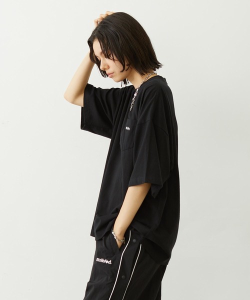 MILKFED.(ミルクフェド)の「BAR LOGO POCKET TEE(Tシャツ/カットソー・レディース・ライトピンク/ブラック/オートミール・L/M)」の22枚目の写真