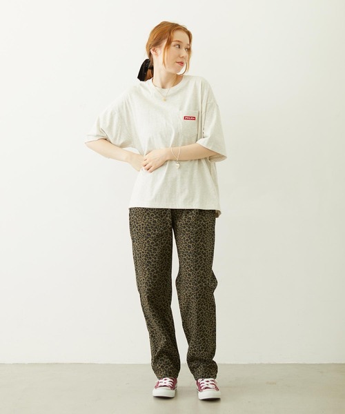 MILKFED.(ミルクフェド)の「BAR LOGO POCKET TEE(Tシャツ/カットソー・レディース・ライトピンク/ブラック/オートミール・L/M)」の7枚目の写真