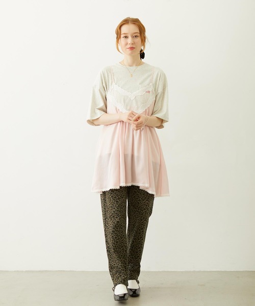 MILKFED.(ミルクフェド)の「BAR LOGO POCKET TEE(Tシャツ/カットソー・レディース・ライトピンク/ブラック/オートミール・L/M)」の8枚目の写真