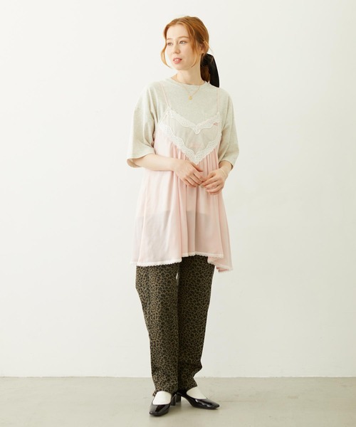 MILKFED.(ミルクフェド)の「BAR LOGO POCKET TEE(Tシャツ/カットソー・レディース・ライトピンク/ブラック/オートミール・L/M)」の9枚目の写真