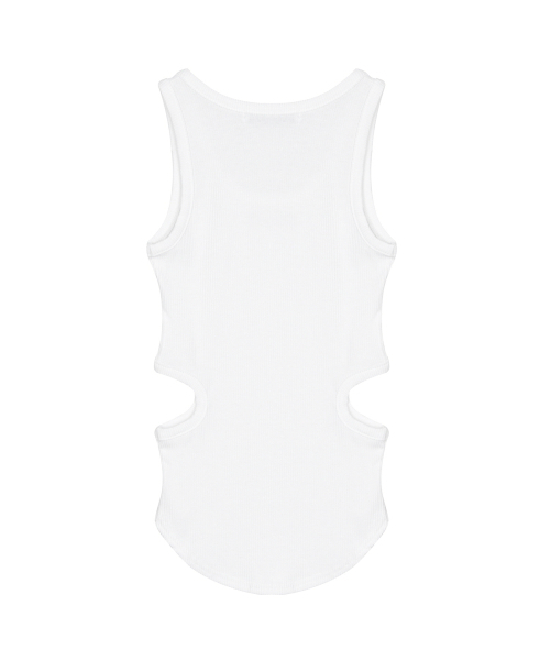 NICK&NICOLE(ニックアンドニコール)の「OPENING SLEEVELESS TOP_WHITE(Tシャツ/カットソー・レディース・ホワイト・FREE)」の5枚目の写真