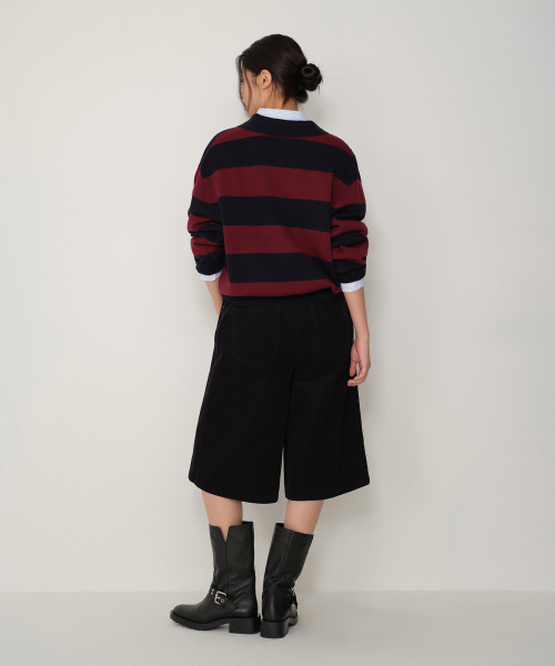 MUSINSA STANDARD WOMAN（ムシンサスタンダードウーマン）の「ウィメンズ 11W コーデュロイ バミューダパンツ [ブラック]（その他パンツ・レディース・その他・30/24/25/26/27/28/29）」の3枚目の写真