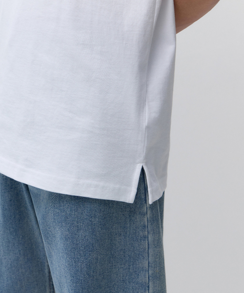 MUSINSA STANDARD（ムシンサスタンダード）の「レイヤードクルーネックTシャツ_通常丈 [ホワイト]（Tシャツ/カットソー・メンズ・その他・SMALL/MEDIUM/LARGE/X-LARGE/XX-LARGE/X-SMALL）」の5枚目の写真