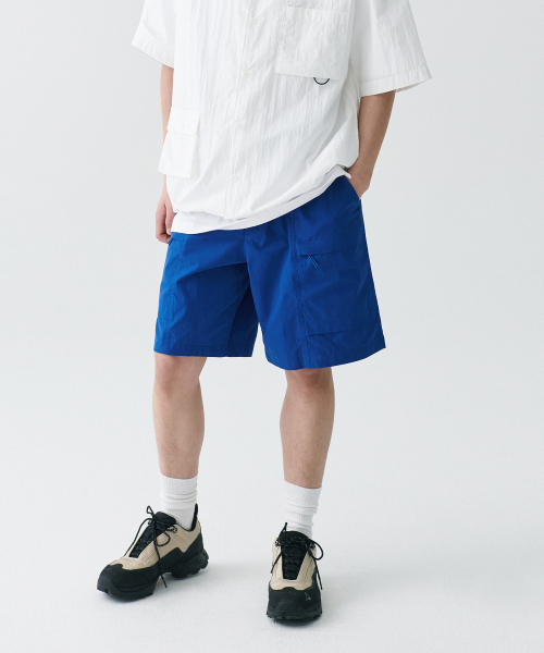 MUSINSA STANDARD（ムシンサスタンダード）の「[シティレジャー] CNベルト付きユーティリティショーツ [ブルー]（その他パンツ・メンズ・その他・28/30/32/34/36/26）」の2枚目の写真