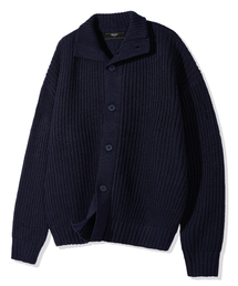 TRILLION（トリリオン）の「Washable High Neck Button Up Collar Cardigan Knit (NAVY)（カーディガン/ボレロ）」