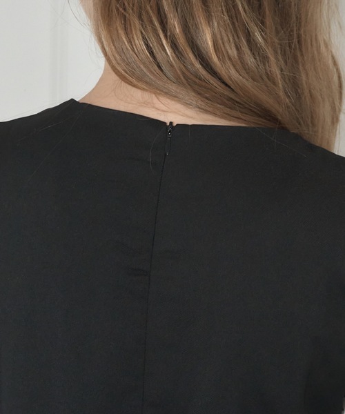 Birthday room(バースデイルーム)の「プリーツミニワンピース/pleated mini dress(ワンピース・レディース・グレー/ブラック・FREE)」の3枚目の写真