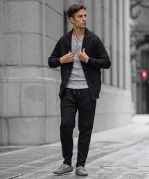 【SOMEDIFF】ワッフルショールカラーカーディガンセットアップ メンズ テーパード ジョガー イージーパンツ スウェット 春服 冬服