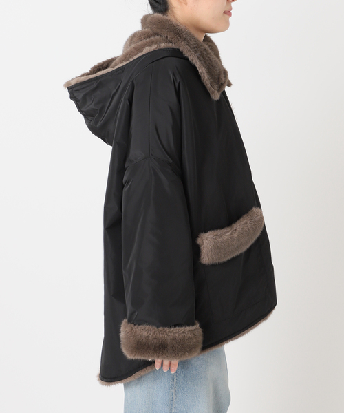 collection PRIVEE?(コレクションプリヴェ)の「【COLLECTION PRIVEE?】 WOMAN ECO-FUR JACKET:ジャケット(その他アウター・レディース・ブラック系その他・44/42)」の15枚目の写真