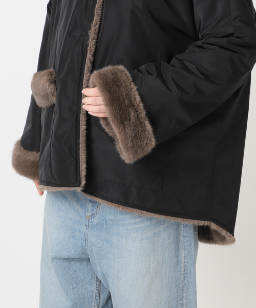 collection PRIVEE?(コレクションプリヴェ)の「【COLLECTION PRIVEE?】 WOMAN ECO-FUR JACKET:ジャケット(その他アウター・レディース・ブラック系その他・44/42)」の18枚目の写真