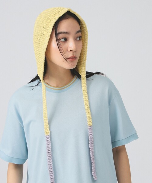 RACAL(ラカル)の「【別注】RACAL / ニット フーディ(ニットキャップ/ビーニー・レディース・ネイビー/イエロー/ホワイト・ONE SIZE)」の10枚目の写真