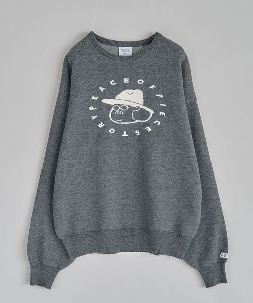 CRAFT STANDARD BOUTIQUE（クラフトスタンダードブティック）の「【P・O・P・S】ダブルジャカードニットプルオーバー（ニット/セーター・メンズ・アイボリー/グレイッシュベージュ/レッド系その他5/チャコールグレー・M/L/XL）」の12枚目の写真