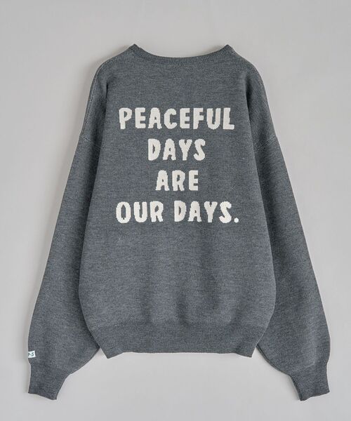 CRAFT STANDARD BOUTIQUE（クラフトスタンダードブティック）の「【P・O・P・S】ダブルジャカードニットプルオーバー（ニット/セーター・メンズ・アイボリー/グレイッシュベージュ/レッド系その他5/チャコールグレー・M/L/XL）」の13枚目の写真