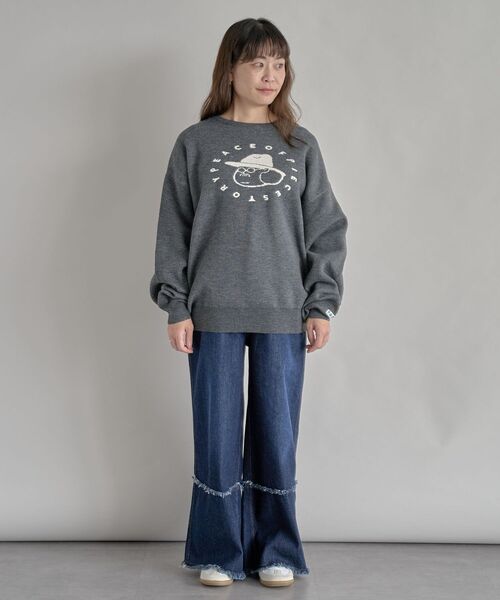 CRAFT STANDARD BOUTIQUE（クラフトスタンダードブティック）の「【P・O・P・S】ダブルジャカードニットプルオーバー（ニット/セーター・メンズ・アイボリー/グレイッシュベージュ/レッド系その他5/チャコールグレー・M/L/XL）」の14枚目の写真