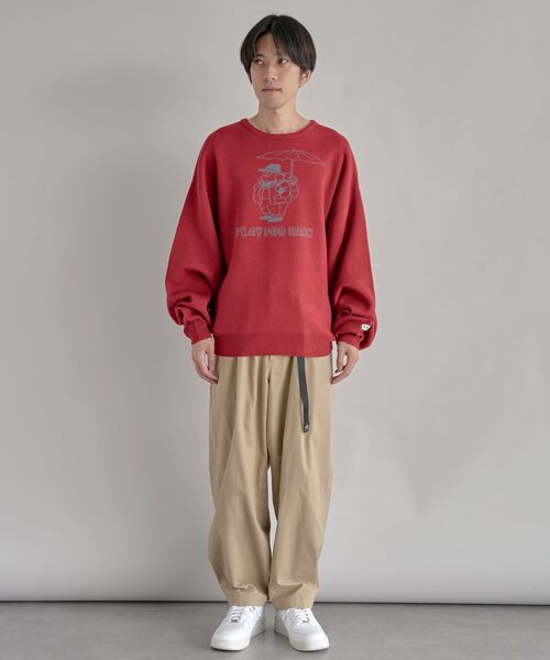 CRAFT STANDARD BOUTIQUE（クラフトスタンダードブティック）の「【P・O・P・S】ダブルジャカードニットプルオーバー（ニット/セーター・メンズ・アイボリー/グレイッシュベージュ/レッド系その他5/チャコールグレー・M/L/XL）」の17枚目の写真