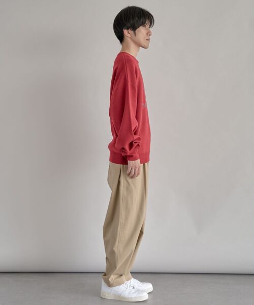 CRAFT STANDARD BOUTIQUE（クラフトスタンダードブティック）の「【P・O・P・S】ダブルジャカードニットプルオーバー（ニット/セーター・メンズ・アイボリー/グレイッシュベージュ/レッド系その他5/チャコールグレー・M/L/XL）」の18枚目の写真