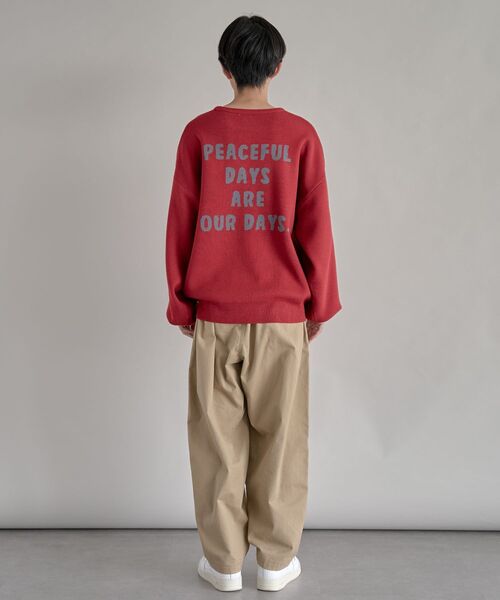 CRAFT STANDARD BOUTIQUE（クラフトスタンダードブティック）の「【P・O・P・S】ダブルジャカードニットプルオーバー（ニット/セーター・メンズ・アイボリー/グレイッシュベージュ/レッド系その他5/チャコールグレー・M/L/XL）」の19枚目の写真