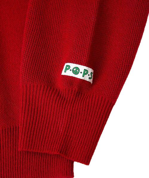 CRAFT STANDARD BOUTIQUE（クラフトスタンダードブティック）の「【P・O・P・S】ダブルジャカードニットプルオーバー（ニット/セーター・メンズ・アイボリー/グレイッシュベージュ/レッド系その他5/チャコールグレー・M/L/XL）」の6枚目の写真