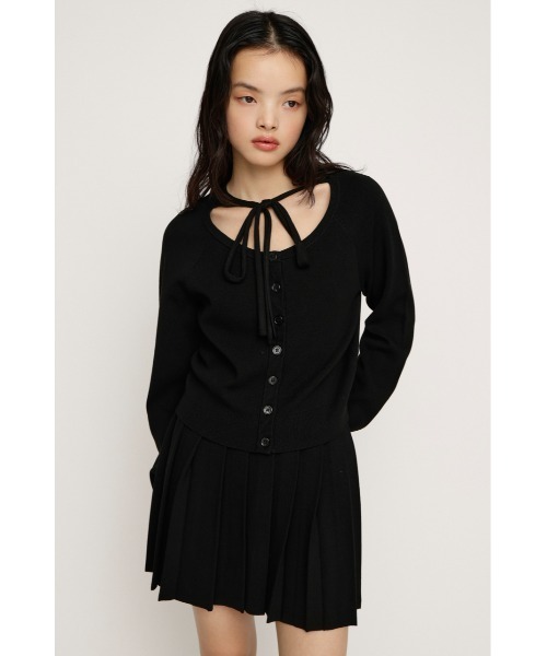 SLY（スライ）の「RIBBON 2P OP リボン ツーピー ワンピース 秋服 冬服（ワンピース・レディース・レッド/ブラック/杢グレー・1/2）」の5枚目の写真