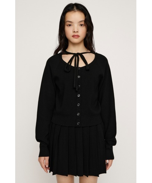 SLY（スライ）の「RIBBON 2P OP リボン ツーピー ワンピース 秋服 冬服（ワンピース・レディース・レッド/ブラック/杢グレー・1/2）」の6枚目の写真