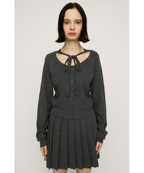 SLY（スライ）の「RIBBON 2P OP リボン ツーピー ワンピース 秋服 冬服（ワンピース・レディース・レッド/ブラック/杢グレー・1/2）」の9枚目の写真