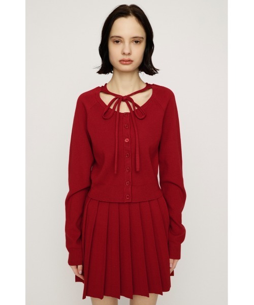 SLY（スライ）の「RIBBON 2P OP リボン ツーピー ワンピース 秋服 冬服（ワンピース・レディース・レッド/ブラック/杢グレー・1/2）」の16枚目の写真