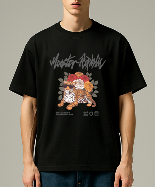 MONSTER REPUBLIC(モンスターリパブリック)の「レオパードガーデンビビッドTシャツブラック_8148(Tシャツ/カットソー・レディース・その他・X-LARGE/SMALL/MEDIUM/LARGE)」の4枚目の写真