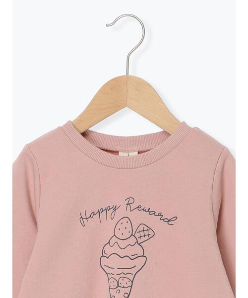 Samansa Mos2 Lagom（サマンサモスモスラーゴム）の「◎パフェプリント裾スカラップロンT（Tシャツ/カットソー・キッズ・ピンク/ネイビー・100/110/120/95/130）」の4枚目の写真