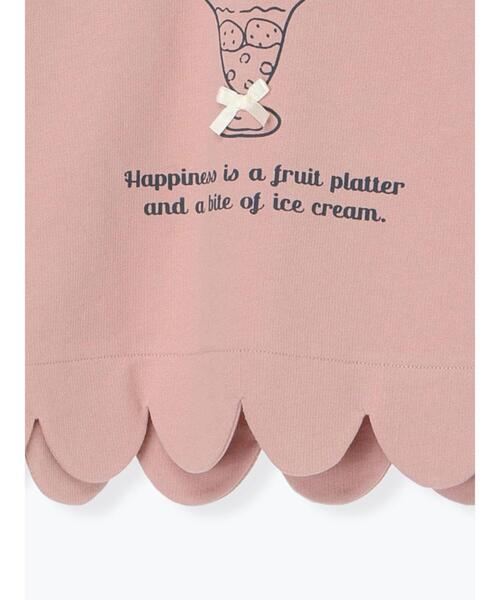 Samansa Mos2 Lagom（サマンサモスモスラーゴム）の「◎パフェプリント裾スカラップロンT（Tシャツ/カットソー・キッズ・ピンク/ネイビー・100/110/120/95/130）」の6枚目の写真