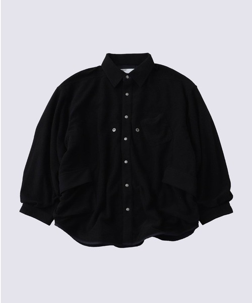 POLIQUANT(ポリクアント)の「【POLIQUANT】THE REVERSIBLE BLOCK-FLEECE SHIRT JACKET(ブルゾン・メンズ・ダークグレー/ブラック・1/2/3)」の1枚目の写真