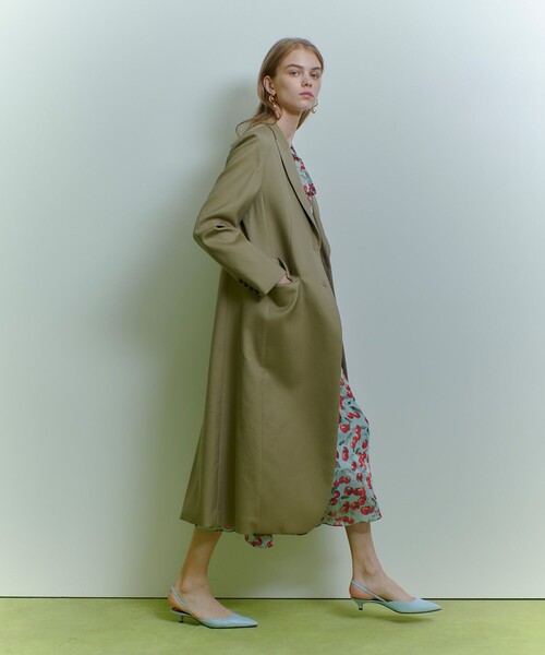 LOULOU WILLOUGHBY(ルルウィルビー)の「【LOULOU WILLOUGHBY】ビスコースツイルチェスターコート(チェスターコート・レディース・ブラック/ベージュ・1/2)」の10枚目の写真