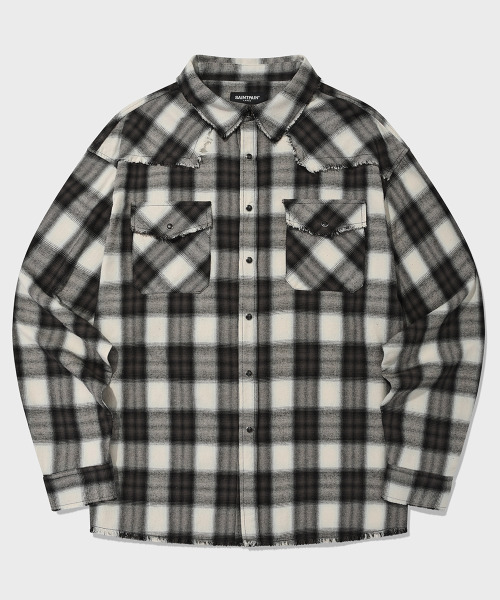 SAINTPAIN(セイントペイン)の「SP オンブレチェックウエスタンシャツ ブラック(シャツ/ブラウス・メンズ・その他・MEDIUM/LARGE)」の1枚目の写真