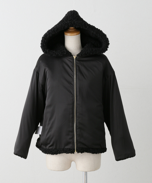TATRAS CONCEPT STORE(タトラスコンセプトストア)の「【WEB+一部店舗限定】TATRAS / タトラス IPAMA イパマ ボアブルゾン(ブルゾン・レディース・ブラック/チャコールグレー・SMALL/MEDIUM)」の12枚目の写真