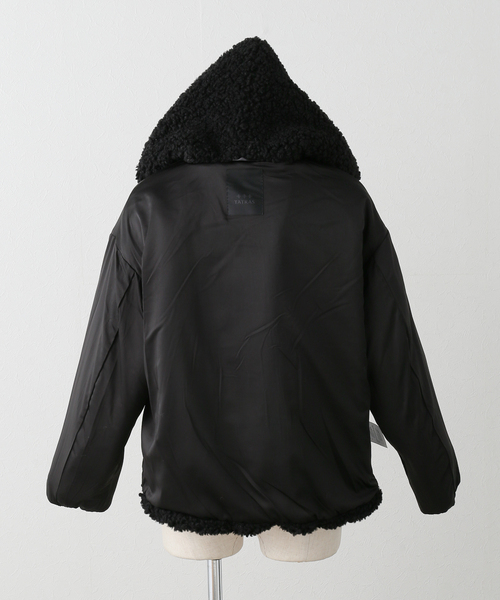 TATRAS CONCEPT STORE(タトラスコンセプトストア)の「【WEB+一部店舗限定】TATRAS / タトラス IPAMA イパマ ボアブルゾン(ブルゾン・レディース・ブラック/チャコールグレー・SMALL/MEDIUM)」の13枚目の写真