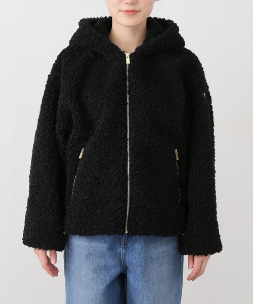 TATRAS CONCEPT STORE(タトラスコンセプトストア)の「【WEB+一部店舗限定】TATRAS / タトラス IPAMA イパマ ボアブルゾン(ブルゾン・レディース・ブラック/チャコールグレー・SMALL/MEDIUM)」の6枚目の写真