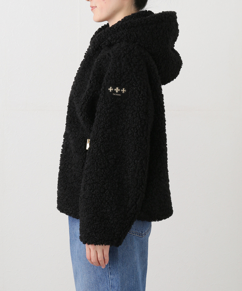 TATRAS CONCEPT STORE(タトラスコンセプトストア)の「【WEB+一部店舗限定】TATRAS / タトラス IPAMA イパマ ボアブルゾン(ブルゾン・レディース・ブラック/チャコールグレー・SMALL/MEDIUM)」の7枚目の写真