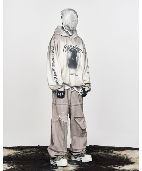SCHISM INDUCING（スキズムインデューシング）の「EMO HOODIE GREY（パーカー・レディース・その他・MEDIUM/LARGE）」の10枚目の写真