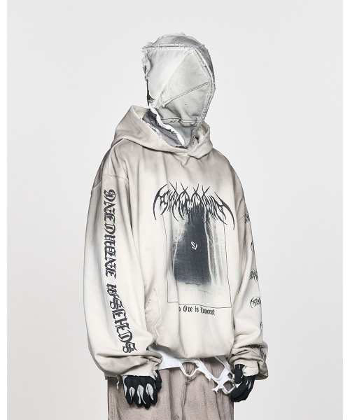 SCHISM INDUCING（スキズムインデューシング）の「EMO HOODIE GREY（パーカー・レディース・その他・MEDIUM/LARGE）」の14枚目の写真