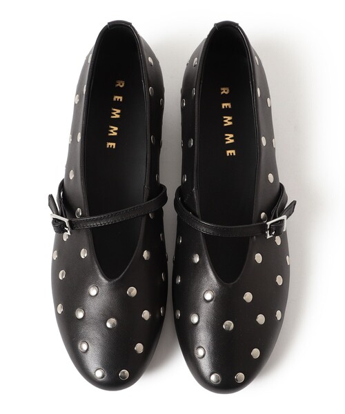 Ray BEAMS（レイビームス）の「REMME /  スエード ワンストラップ シューズ（バレエシューズ・レディース・ブラック/ダークブラウン・39/38/37/36）」の11枚目の写真