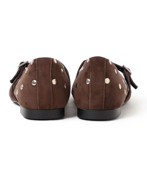 Ray BEAMS（レイビームス）の「REMME /  スエード ワンストラップ シューズ（バレエシューズ・レディース・ブラック/ダークブラウン・39/38/37/36）」の5枚目の写真