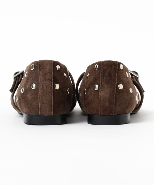 Ray BEAMS(レイビームス)の「REMME / スエード ワンストラップ シューズ(バレエシューズ・レディース・ブラック/ダークブラウン・36/37/38/39)」の4枚目の写真