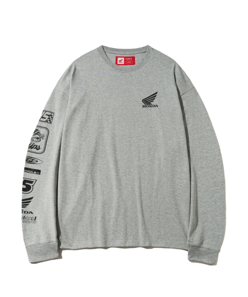 PHYPS MOTORCYCLE（フィップスモーターサイクル）の「Honda Small Wing Racing Long sleeve_Gray（Tシャツ/カットソー・レディース・その他・SMALL/MEDIUM/LARGE/X-LARGE）」の2枚目の写真