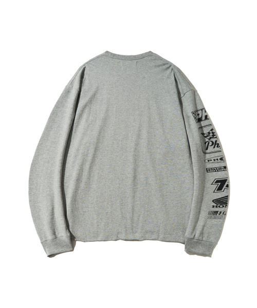 PHYPS MOTORCYCLE（フィップスモーターサイクル）の「Honda Small Wing Racing Long sleeve_Gray（Tシャツ/カットソー・レディース・その他・SMALL/MEDIUM/LARGE/X-LARGE）」の3枚目の写真