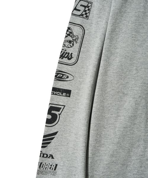 PHYPS MOTORCYCLE（フィップスモーターサイクル）の「Honda Small Wing Racing Long sleeve_Gray（Tシャツ/カットソー・レディース・その他・SMALL/MEDIUM/LARGE/X-LARGE）」の6枚目の写真