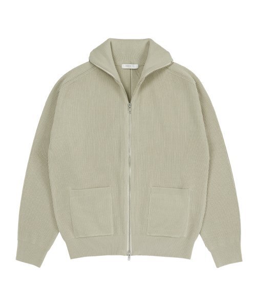 DRAW FIT（ドローフィット）の「ソフトPBTツーウェイフルジップニット[SAND BEIGE]（ニット/セーター・メンズ・その他・MEDIUM/LARGE/X-LARGE）」の2枚目の写真