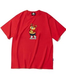 SHY BEAR GRAPHIC Tシャツ - レッド