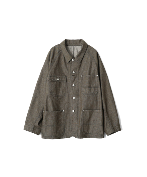 HORLISUN(ホーリーサン)の「Painter Denim Chore Jacket Olive(デニムジャケット・レディース・その他・SMALL/MEDIUM/LARGE)」の1枚目の写真